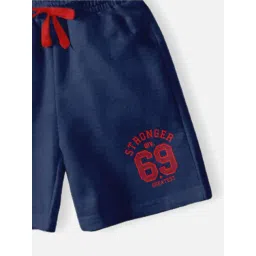 Codez Boys Navy & Black Printed Shorts image 4