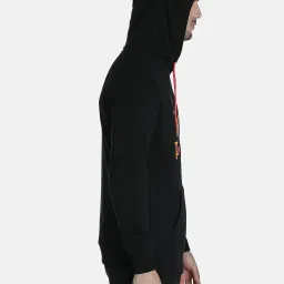 Puma Black Cotton Regular Fit Logo Printed Hooded SweatShirt image 4