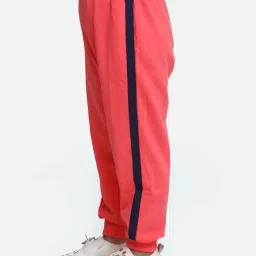 Lilpicks Kids Pink & Blue Color Block Trackpants image 3