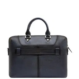 Eske Navy Leather Large Messenger Bag image 3