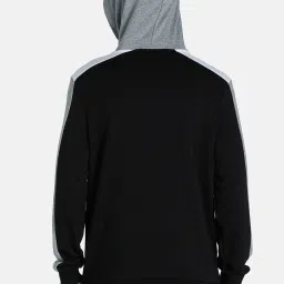 Puma Essentials Black & Grey Cotton Hooded Sweatshirt image 2