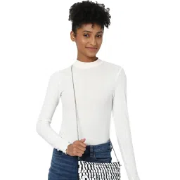 Forever 21 White Embellished Medium Sling Handbag image 2