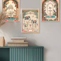 Kotart Brown & Beige 3 Pieces Wooden Birds and Animals Wall Arts image 3