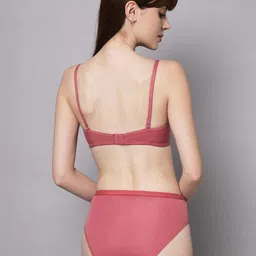 samvar Women Red,Pink,Blue Cotton Bra Panty Set for Lingerie Set Undergarments Pack of 3 image 3