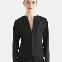 RAREISM Allenso Collarless Long Sleeves Formal Front Open Blazer-picture-44