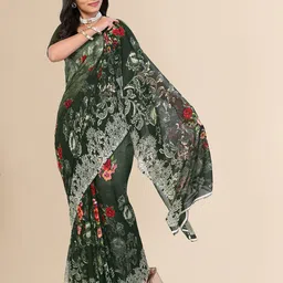 Moda Rapido Floral Printed Saree image 5