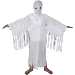 kaku fancy dresses Kaku Fancy Dress Halloween Theme White Ghost Halloween Costume California Cosplay - White-picture-19
