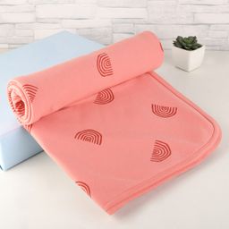 Zero Unisex Interlock Knit Towel & Wrappers Rainbow Print L 84 x B 82 cm - Coral-picture-8