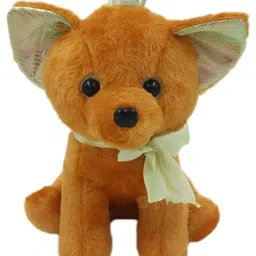 Tickles Cute Sitting Dog Soft Stuffed Plush Toys For Kids Boys & Girls Birthday Gift Brown - Height 25 cm-image-74