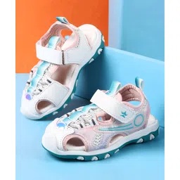 Cute Walk by Babyhug Sandals With Velcro Closure & Lace - Green-picture-22