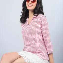 Crimsoune Club Women Print Top-image-34