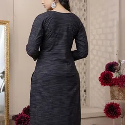 auzaai collection AUZAAI COLLECTIONSelection Of 2 Ethnic Motifs Thread Work Round Neck Straight Kurtas image 2