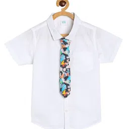 MINI KLUB Cotton Half Sleeves Solid 3 Piece Party Suit Set - Multi Colour image 4