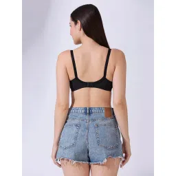 Blush9 Maternity Black Non-Wired and Non-Padded Cotton Maternity Bra image 2