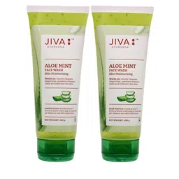Jiva Set Of 2 Aloe Mint Facewash Prevents Acne-100g Each image 1