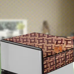 The Furnishing Tree Coffee Brown Printed Refrigerator Cover-picture-38