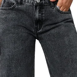 Crazeis Basics by Glossia Women Comfort Straight Fit High-Rise Cotton Stretchable Jeans image 4