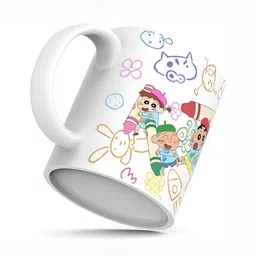 Mr UVD White & Blue Graphic Printed Ceramic Glossy Mug 350 ml image 3