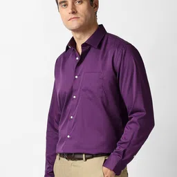 Van Heusen Men Solid Spread Collar Pure Cotton Formal Shirt image 5
