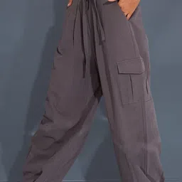 LA CHIC PICK Women Cotton Oversized Fit Cargo Trousers-image-10