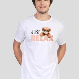 Greylongg Typography Printed Round Neck Cotton Regular Fit T-shirt-image-49