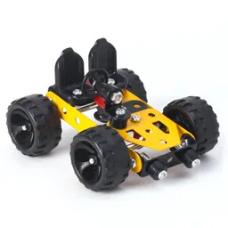 Zephyr Mechanix Metal DIY Open Wheel Car Yellow - 90 Pieces-image-49