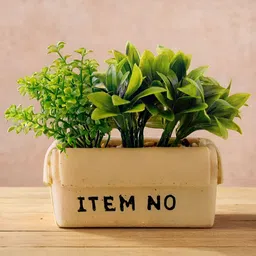 UMAI Green 1 Pieces Artificial Plant With Pot image 1