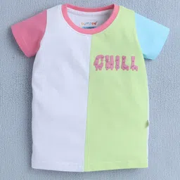 BUMZEE Girls Colourblocked Cotton T-shirt-image-58