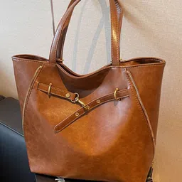 CORSICA Women Solid Structured Buckle Detail Tote Bag-picture-28