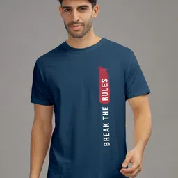 INDISSH Men Typography Printed Round Neck Cotton T-shirt-picture-24