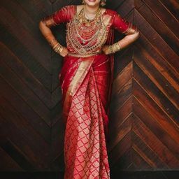 VILLE FASHION Woven Design Zari Kanjeevaram Saree-picture-26