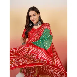 Sangria Bandhani	Printed Saree With Blouse image 3