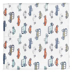 Mom's Home Organic Cotton Muslin Swaddle Wrapper Set of 4 - Multicolor image 2