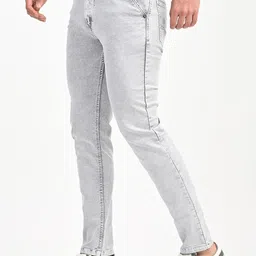 Native Bull Men Classic Slim Fit Mid-Rise Light Fade Stretchable Jeans image 5