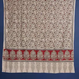 Taavi Floral Kalamkari Block Printed Pure Cotton Dupatta image 2