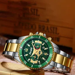 Poshi Men Round Dial Stainless Steel Strap Watch with Adjustable Clasp-image-29