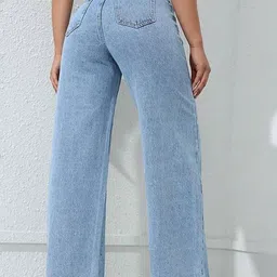 CORSICA Women Straight Fit High-Rise Light Fade Stretchable Jeans image 3