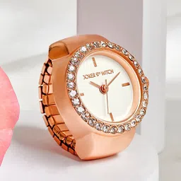 JOKER & WITCH Women Dial & Stainless Steel Bracelet Style Straps Digital Watch Ring-picture-17