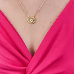 AIKA BY MINUTIAE Brass Gold-Plated Hand Painted Necklace image 2