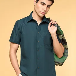 DON VINO Spread Collar Short Sleeves Relaxed Fit Cotton Shirt-picture-30
