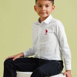 U.S. Polo Assn. Kids Boys Floral Printed Casual Shirt-picture-24
