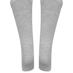 MUKHAKSH Boys Set Of 10 Grey Melange Solid Cotton Calf Length Socks image 2