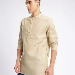 Anouk Rustic Striped Woven Design Kurta image 5