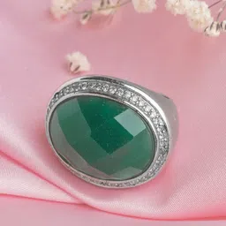 vivinia BY VIDHI MEHRA Sliver-Plated Zircon-Studded Finger Ring-picture-42