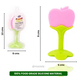 Mastela Fruit Shaped Silicone Teether - Pink image 3