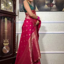 Moda Rapido Woven Design Zari Art Silk Heavy Work Banarasi Saree image 5