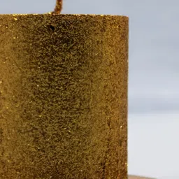 atorakushon Golden-Toned 2 pieces Glitter Scented Pillar Candle image 5