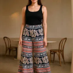 DressBerry Women Pink Wide Leg Polyester Anti Fit Trousers-picture-36