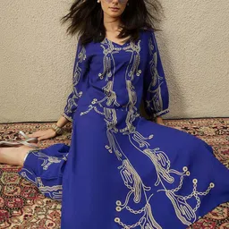 Indo Era Women Ethnic Motifs Printed Regular Kurta with Palazzos image 5