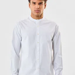 Snitch Pure Cotton Mandarin Collar Casual Shirt-picture-17
